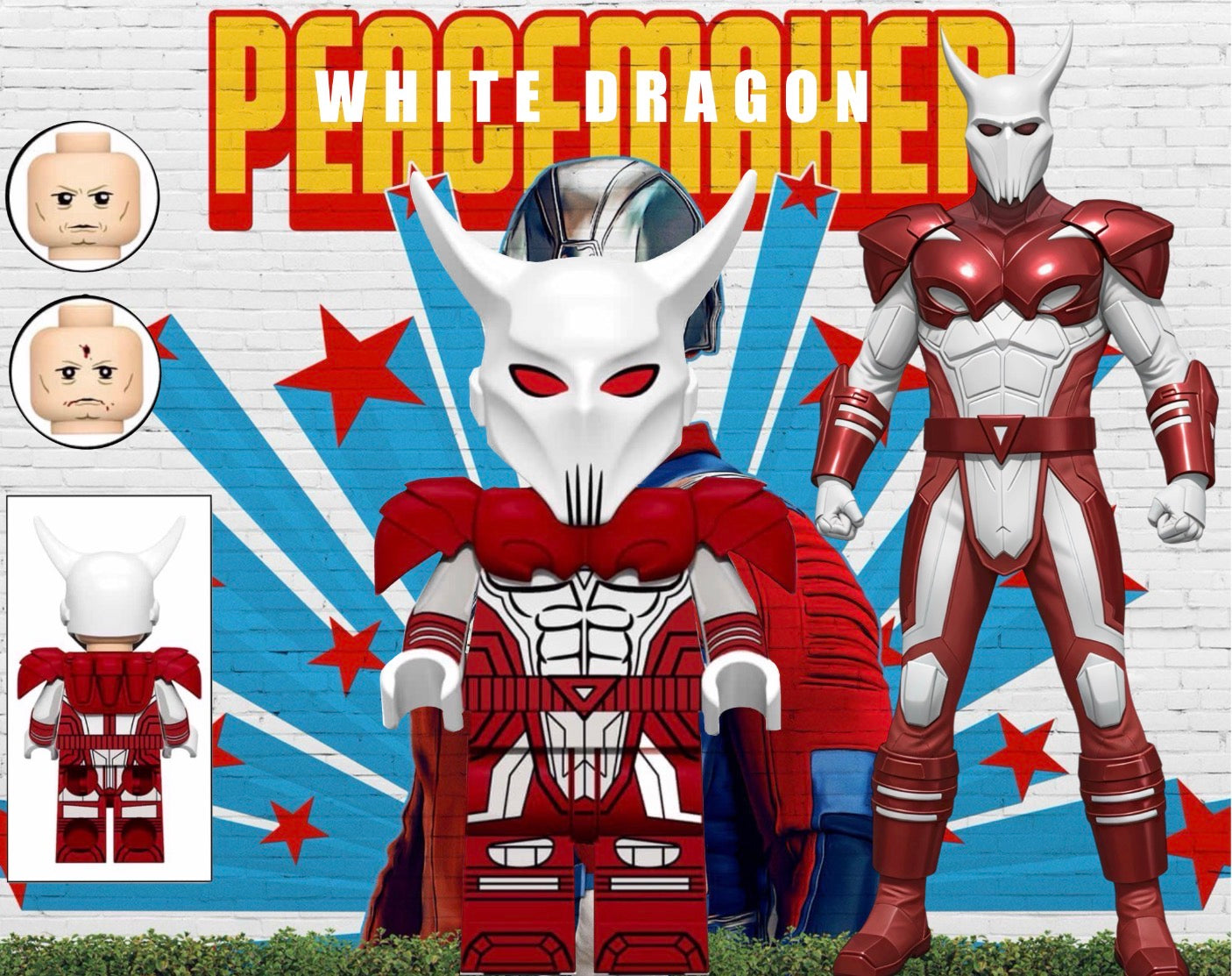 ⭐️⭐️⭐️MINIFIGURE DC UNIVERS : WHITE DRAGON (VERSION B)⭐️⭐️⭐️custom