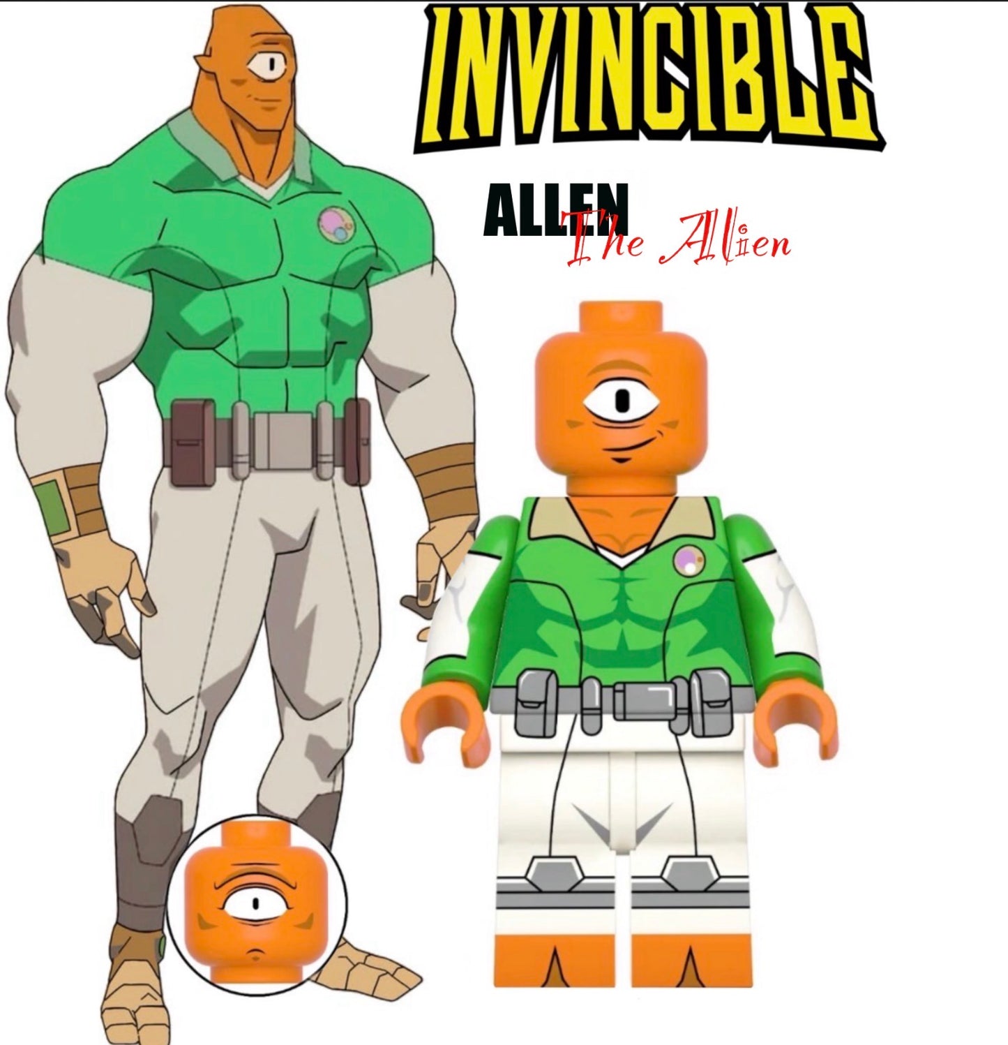 PREVENTE MINIFIGURE INVINCIBLE UNIVERS : ALLEN THE ALIEN custom Disponibilité début juin 2026