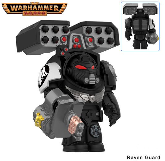 PREVENTE♥️♥️♥️MINIFIGURE WARHAMMER 40K UNIVERS: RAVEN GUARD custom DISPONIBILITÉ FIN DÉCEMBRE 2025
