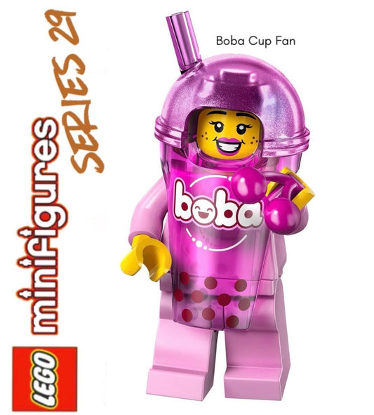 LEGO MINIFIGURE SÉRIES 29: BOBA CUP FAN  "socle+fascicule"  ORIGINAL LEGO MINIFIGURINES