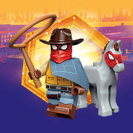 PREVENTE LEGO MINIFIGURE SÉRIES ACROSS THE SPIDER-VERSE : WEB-SLINGER "Socle+Fascicule inclus " Disponibilité mi-septembre 2025