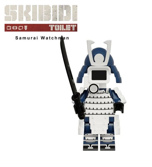 ♥️♥️♥️MINIFIGURE SKIBIDI TOILET: SAMOURAÏ  WATCHMAN ♥️♥️♥️custom