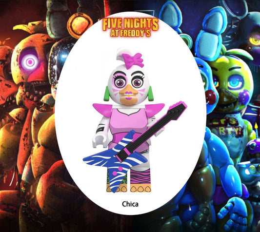 PREVENTE MINIFIGURE HORREUR UNIVERS: CHICA "FIVE NIGHTS AT FREDDY’S" CUSTOM disponibilité fin décembre 2025