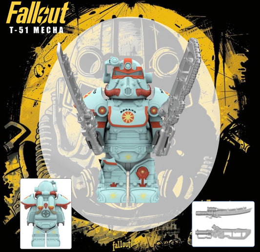 ♥️♥️TOP ZEDBRICK 2025 MINIFIGURE FALLOUT UNIVERS: T-51 MECHA ♥️♥️CUSTOM