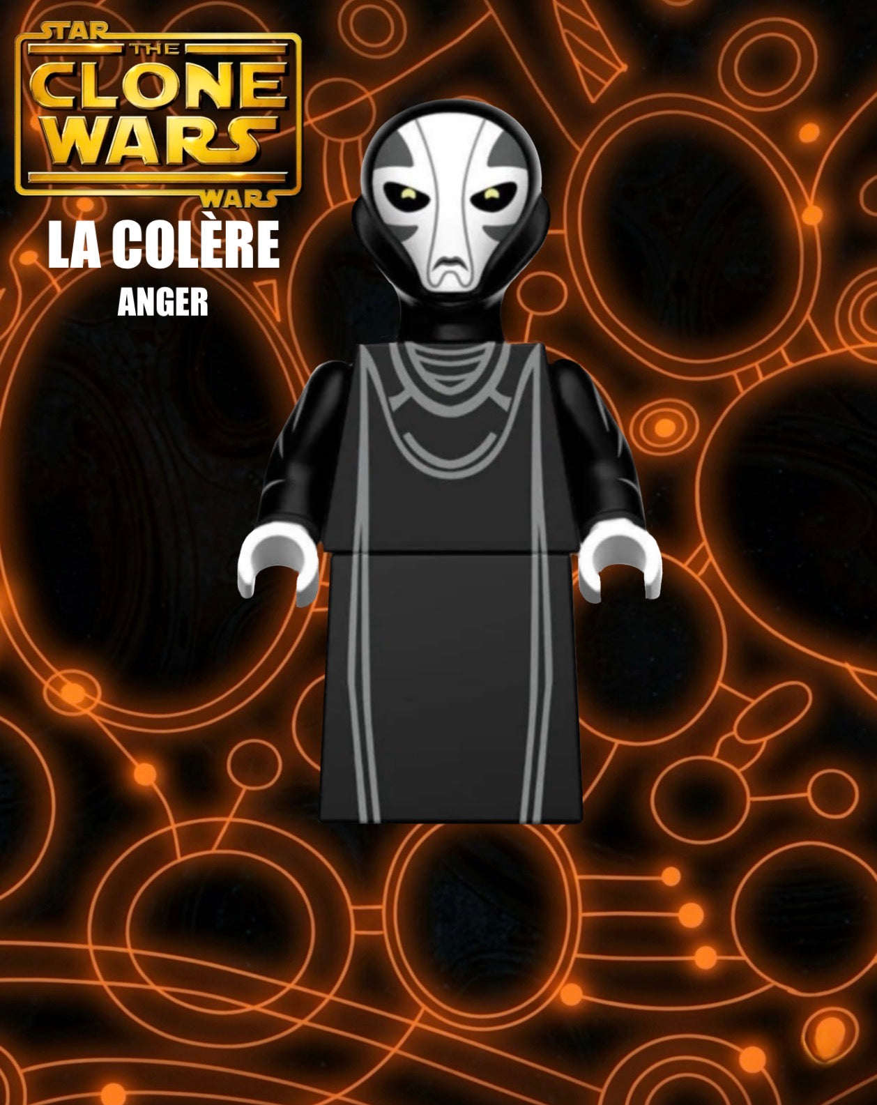 MINIFIGURE STAR WARS UNIVERS:PRÊTRESSE DE LA FORCE (LA COLÈRE) Custom