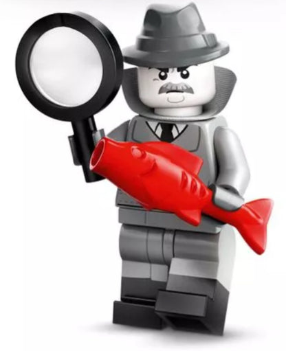 MINIFIGURE SÉRIES 25: le détective de films noirs "socle+fascicule" custom