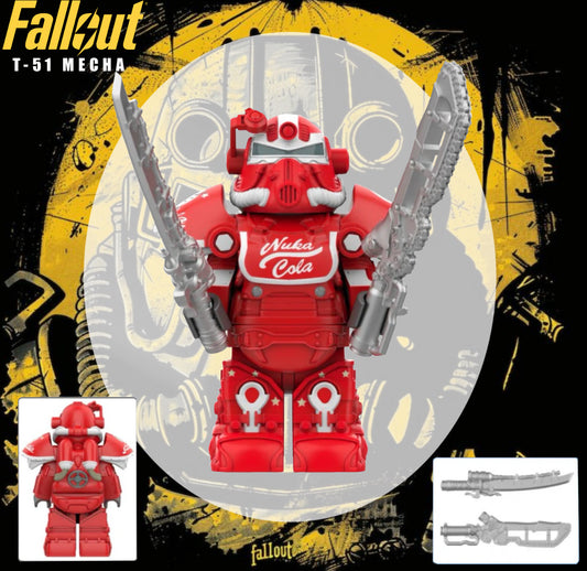 ♥️♥️TOP ZEDBRICK 2025 MINIFIGURE FALLOUT UNIVERS: T-51 MECHA ♥️♥️CUSTOM