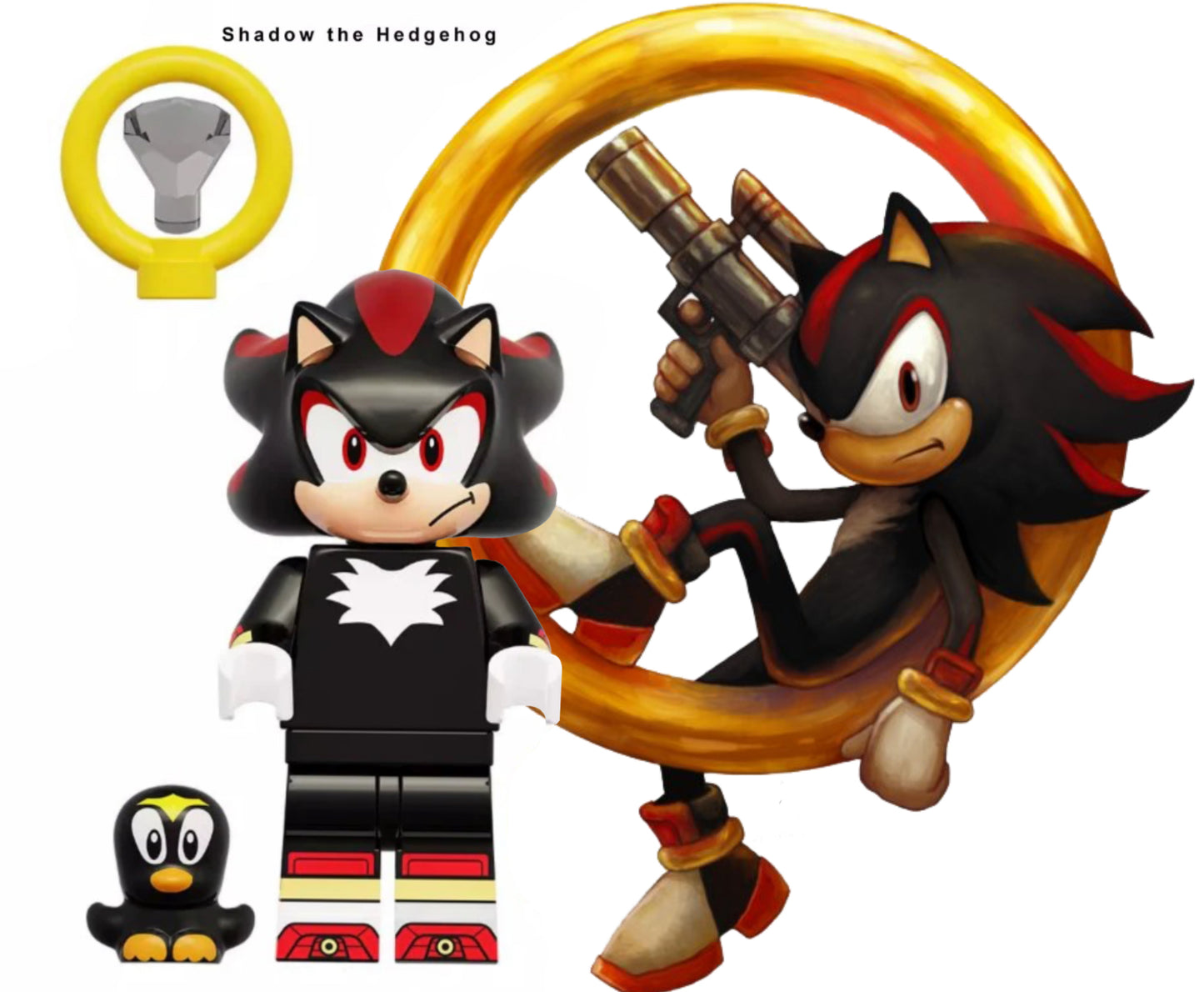 MINIFIGURE  SONIC UNIVERS : SHADOW THE HEDGEHOG Custom