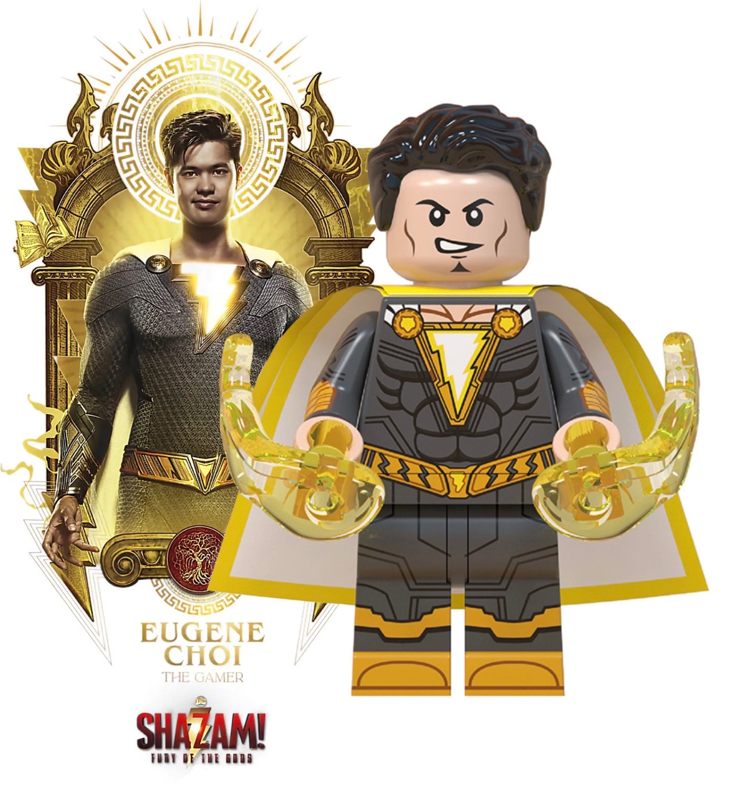 MINIFIGURE DC UNIVERS SHAZAM de 2019 : EUGÈNE CHOISIR Custom (Dernière pièce)