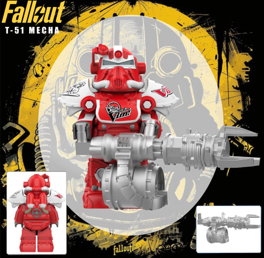 ♥️♥️TOP ZEDBRICK 2025 MINIFIGURE FALLOUT UNIVERS: T-51 MECHA ♥️♥️CUSTOM