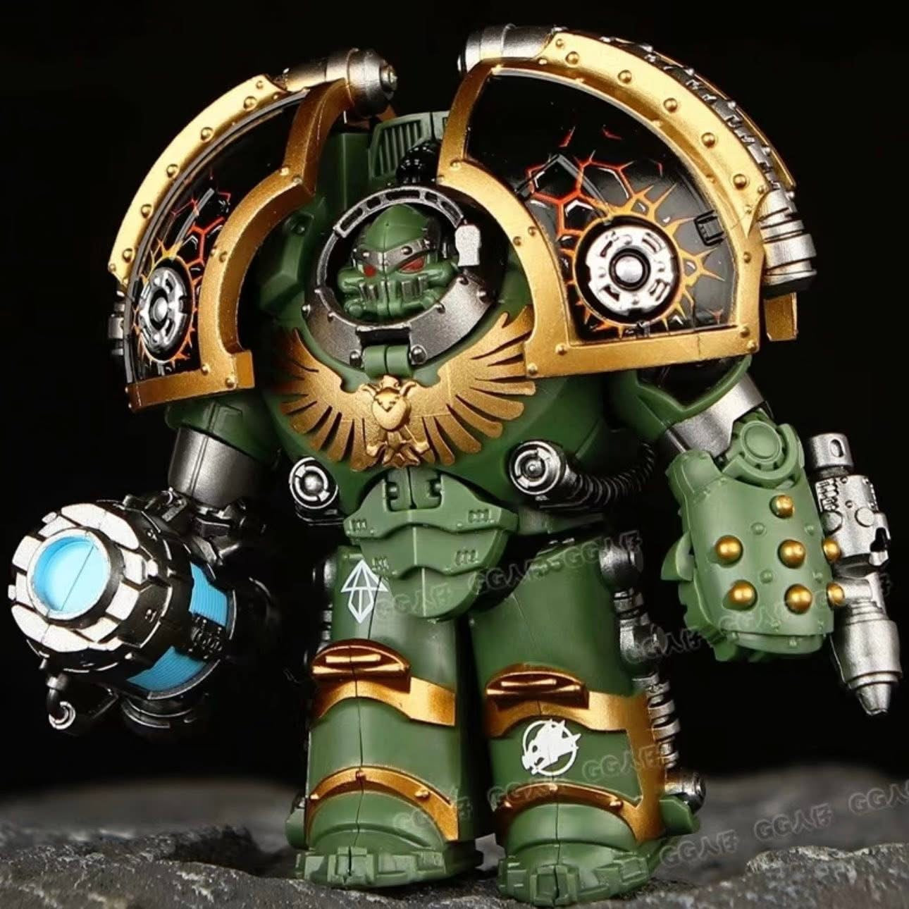 MINIFIGURE WARHAMMER 40K UNIVERS: The Horus Heresy - Legiones Astartes / Saturnine Terminator Squad(8,8cm)custom