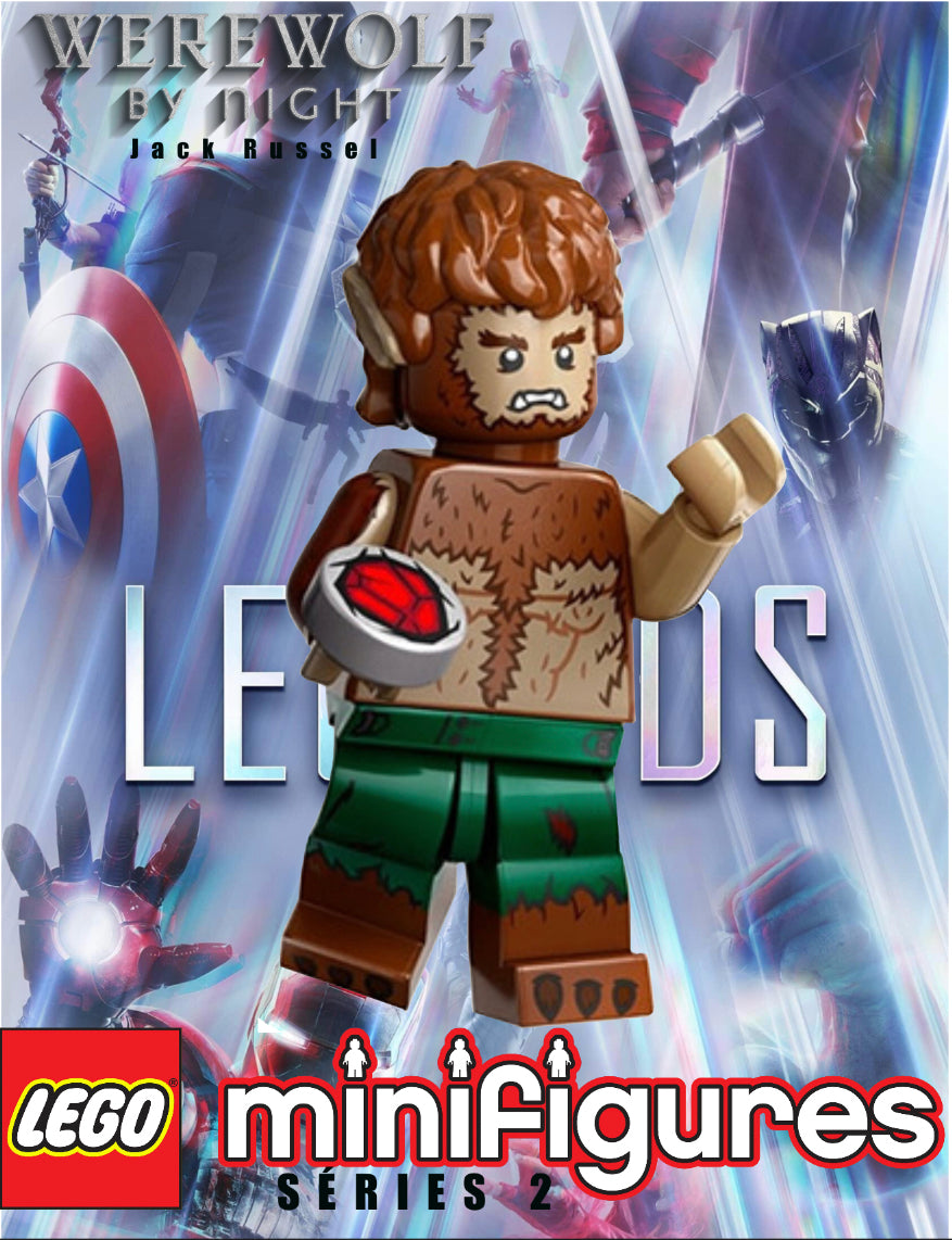 MINIFIGURE MARVEL SÉRIES 2: Werewolf by Night (Jack Russel) "Socle+Fascicule inclus"