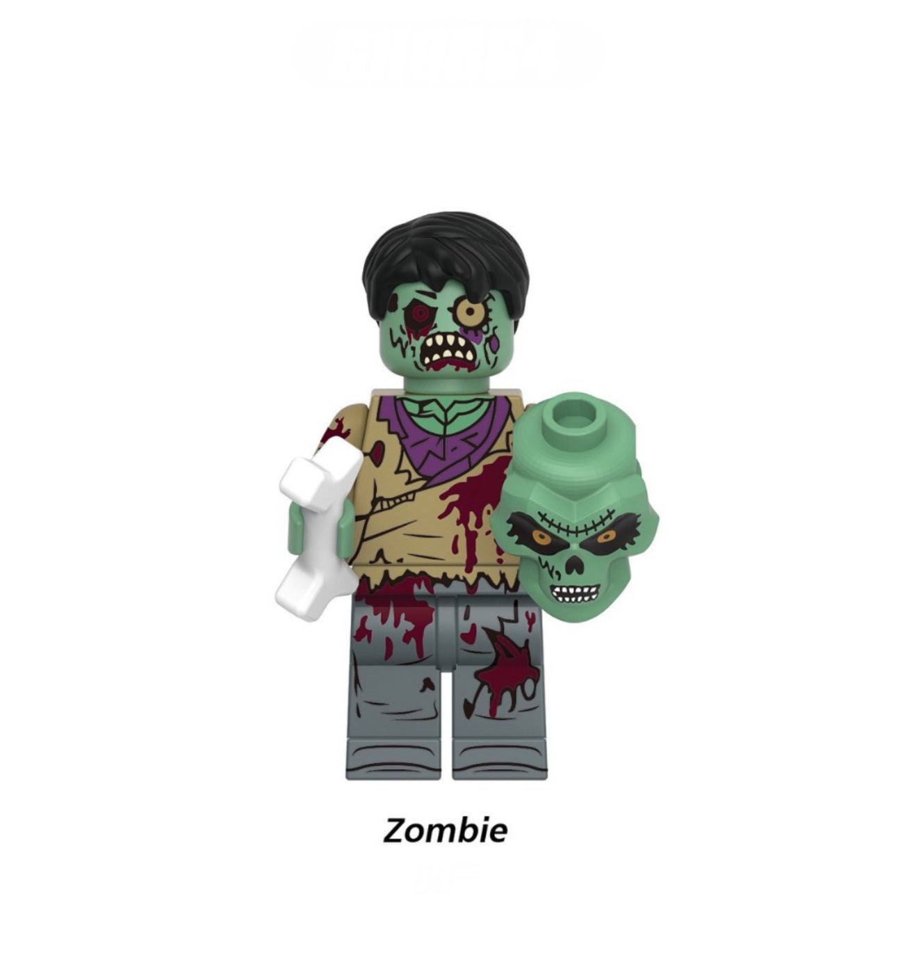 MINIFIGURE HORREUR UNIVERS : ZOMBIE custom