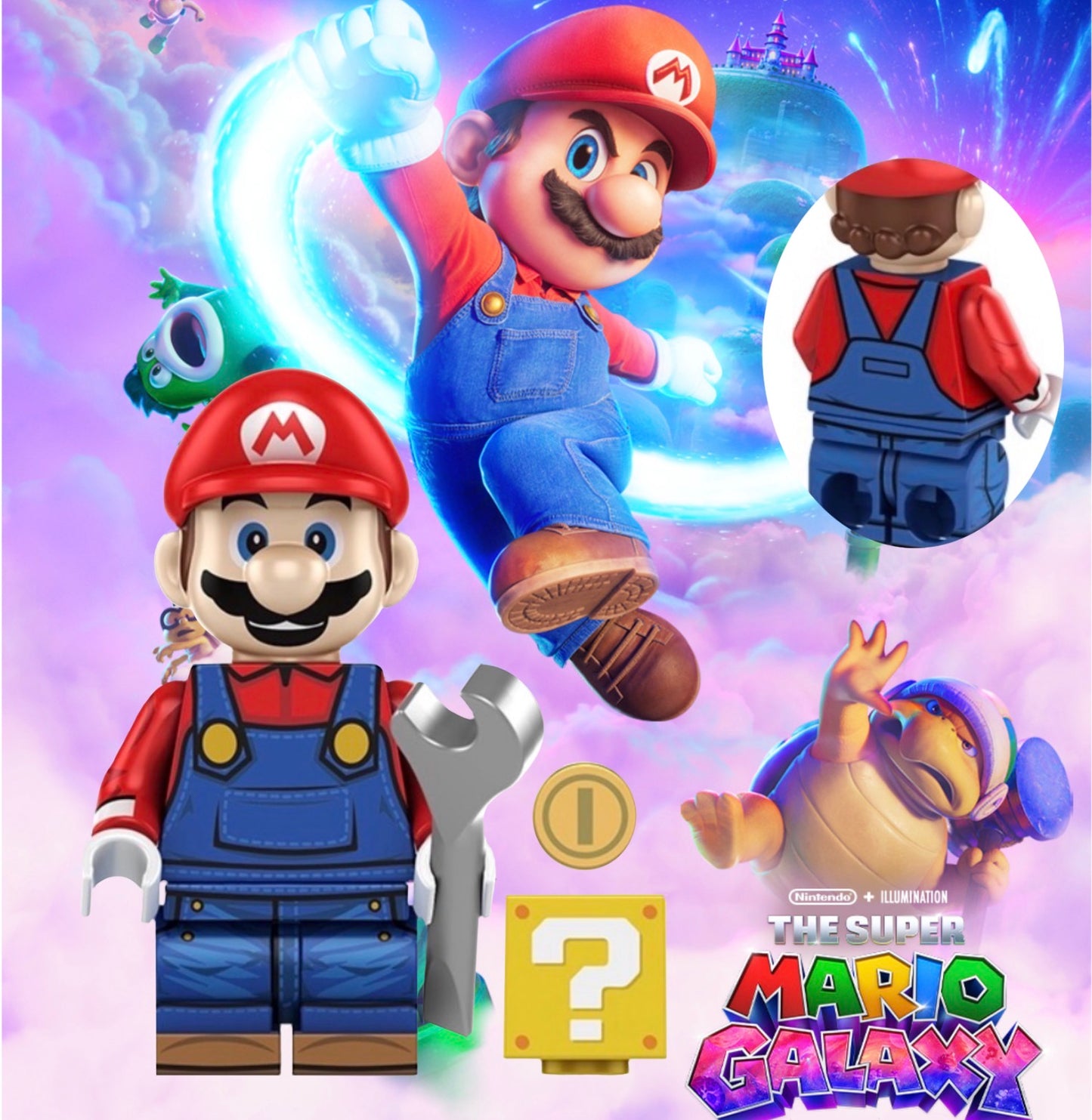 MINIFIGURE SUPER MARIO GALAXIE UNIVERS: MARIO BROS custom
