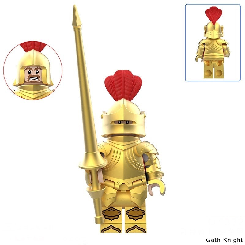 SUPERBE MINIFIGURE MÉDIÉVALE UNIVERS: GOTH KNIGHT (version B) Custom