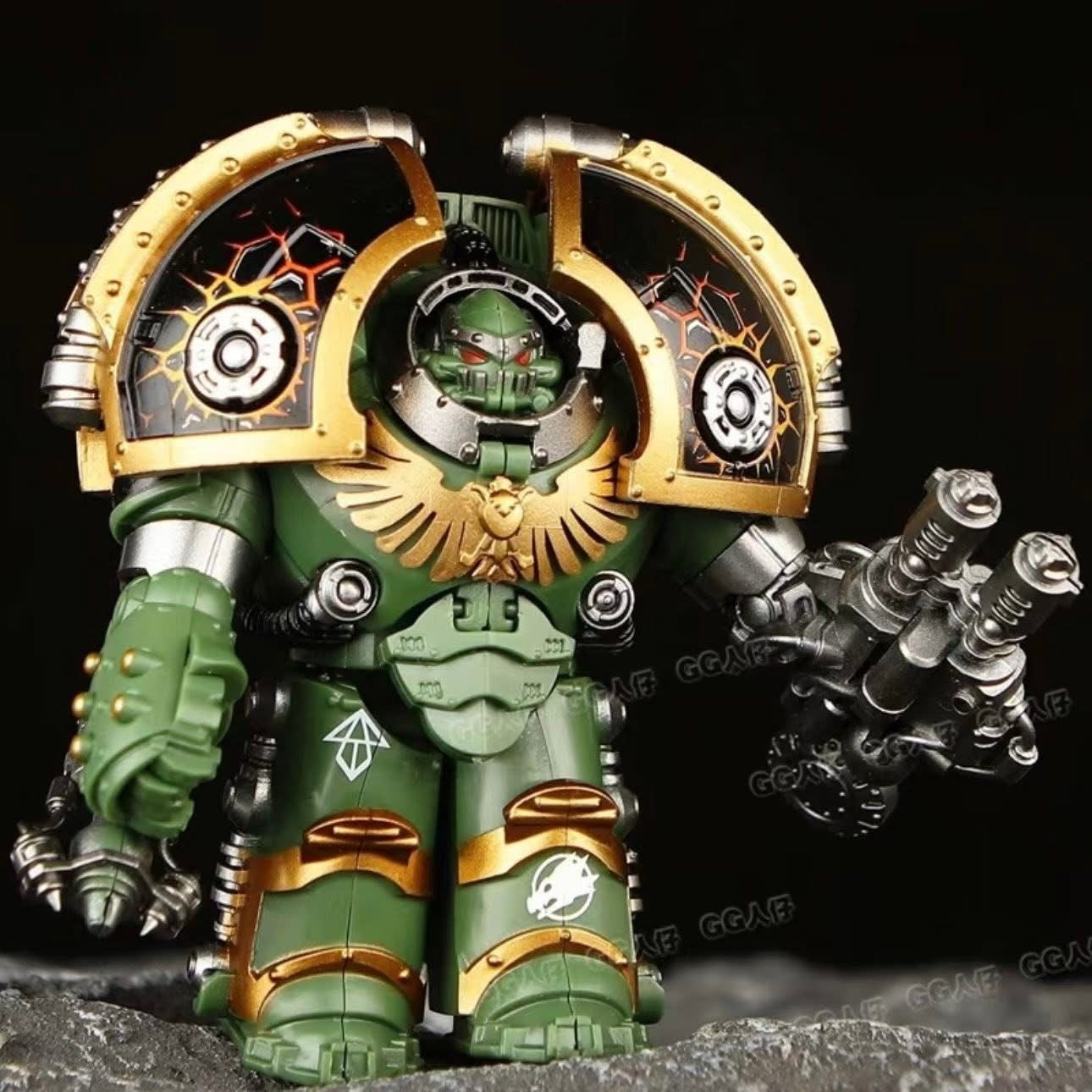 MINIFIGURE WARHAMMER 40K UNIVERS: The Horus Heresy - Legiones Astartes / Saturnine Terminator Squad(8,8cm)custom