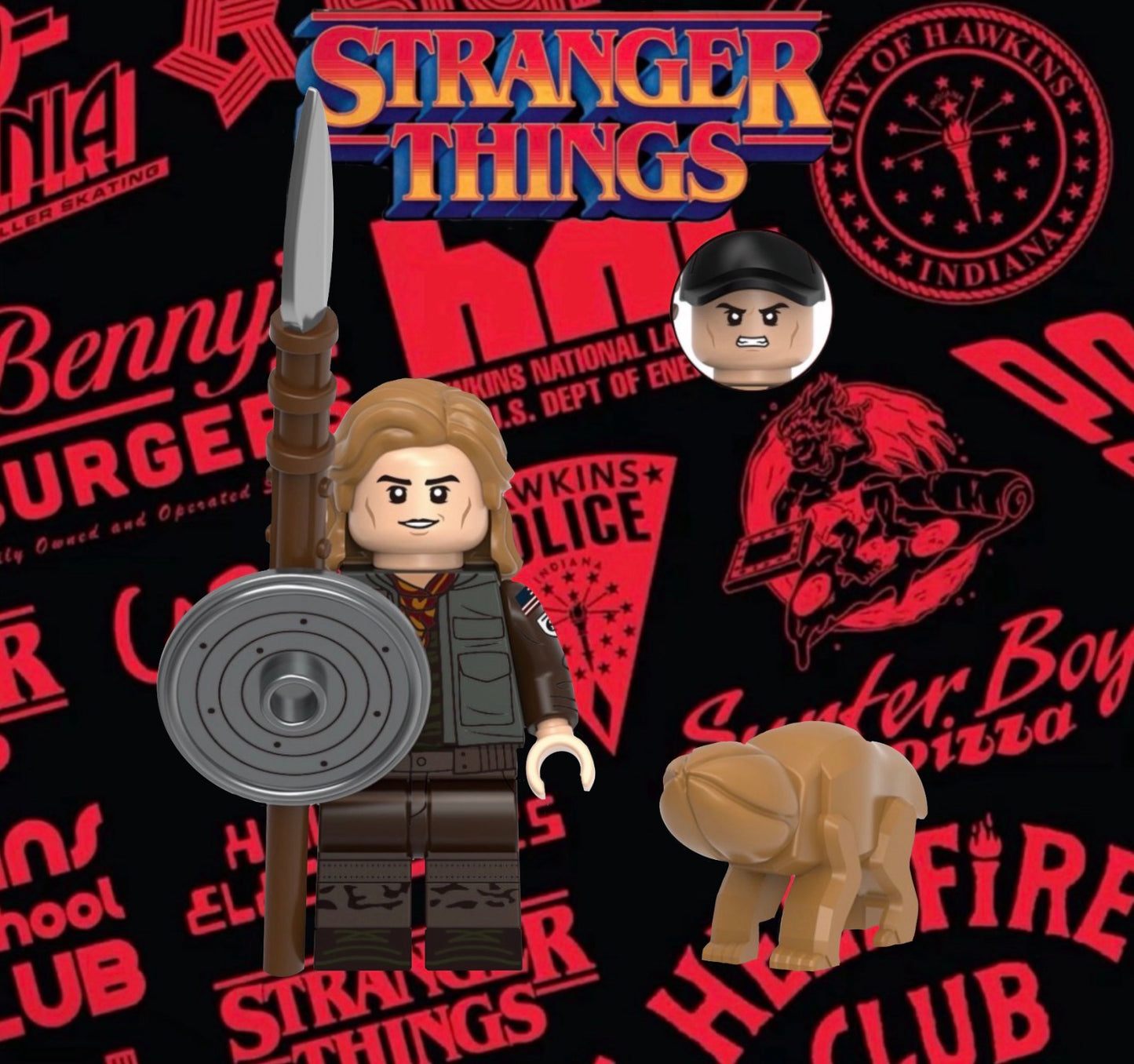 MINIFIGURE STRANGER THINGS UNIVERS: STEVE Custom