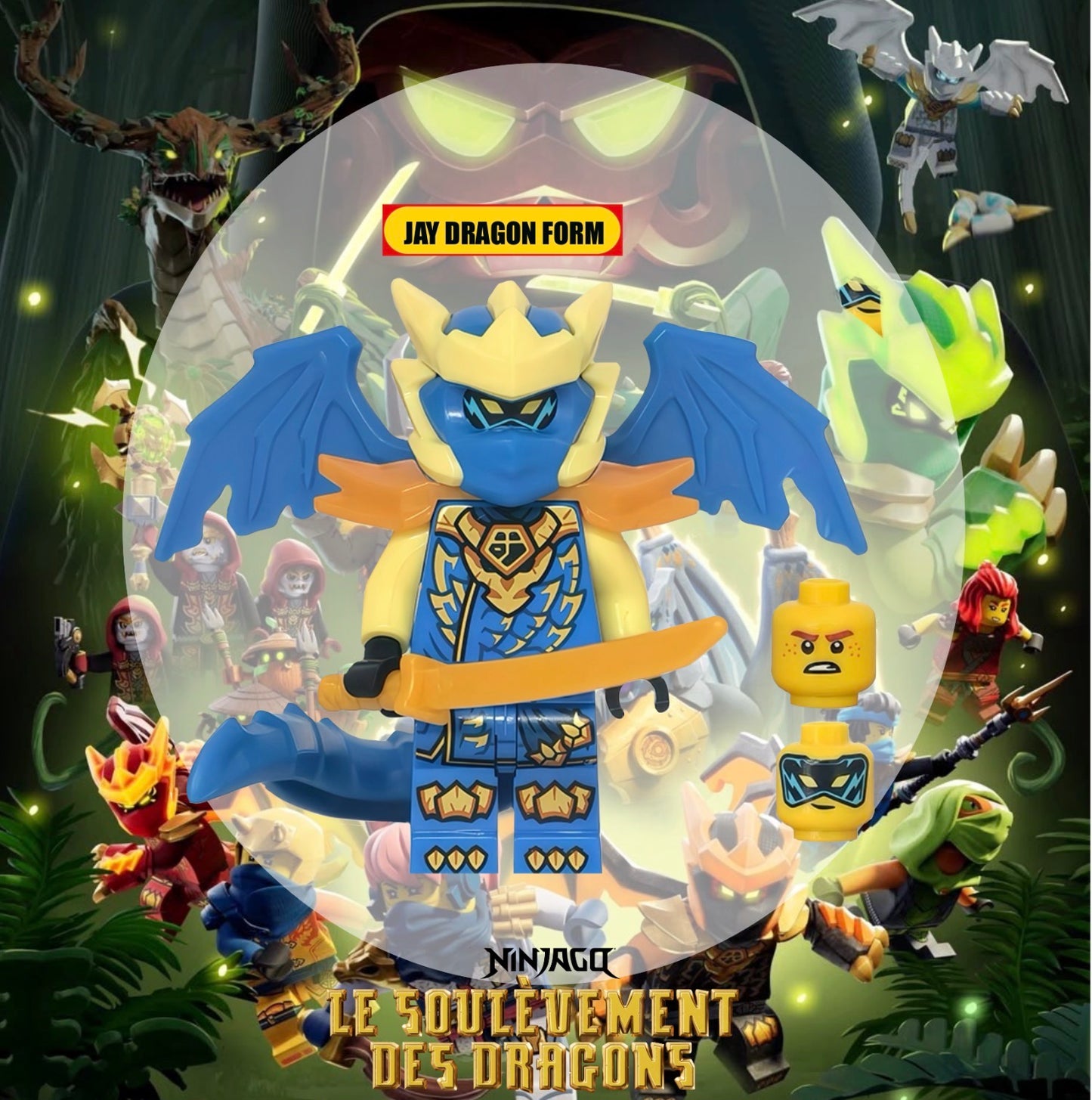 ⭐️ ⭐️MINIFIGURE NINJAGO UNIVERS: JAY DRAGON FORM ⭐️ ⭐️ CUSTOM Disponibilité fin avril 2026