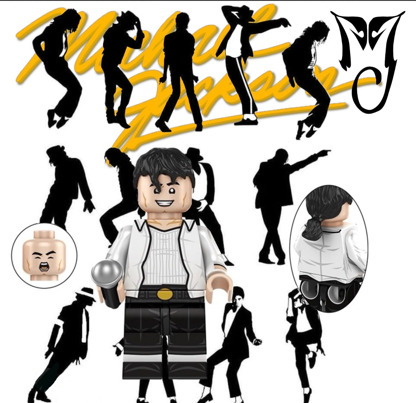 PREVENTE MINIFIGURE MUSIQUE UNIVERS : MICKAEL JACKSON BLACK OR WHITE custom Disponibilité juin 2026