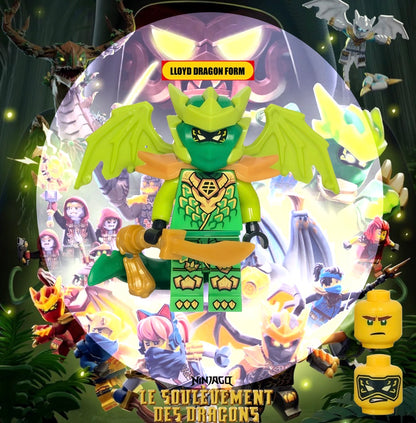 ⭐️ ⭐️MINIFIGURE NINJAGO UNIVERS: LLOYD DRAGON FORM ⭐️ ⭐️ CUSTOM Disponibilité fin avril 2026
