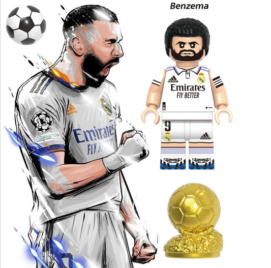 PREVENTE MINIFIGURE FOOTBALL UNIVERS: BENZEMA custom Disponibilité fin  juin 2026