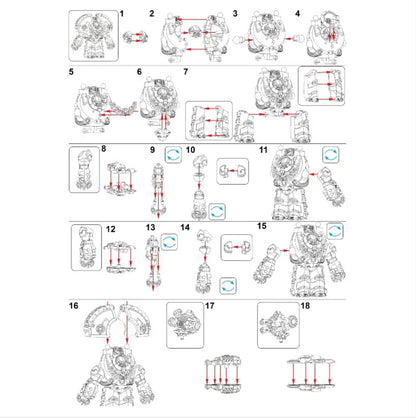 MINIFIGURE WARHAMMER 40K UNIVERS: The Horus Heresy - Legiones Astartes / Saturnine Terminator Squad(8,8cm)custom