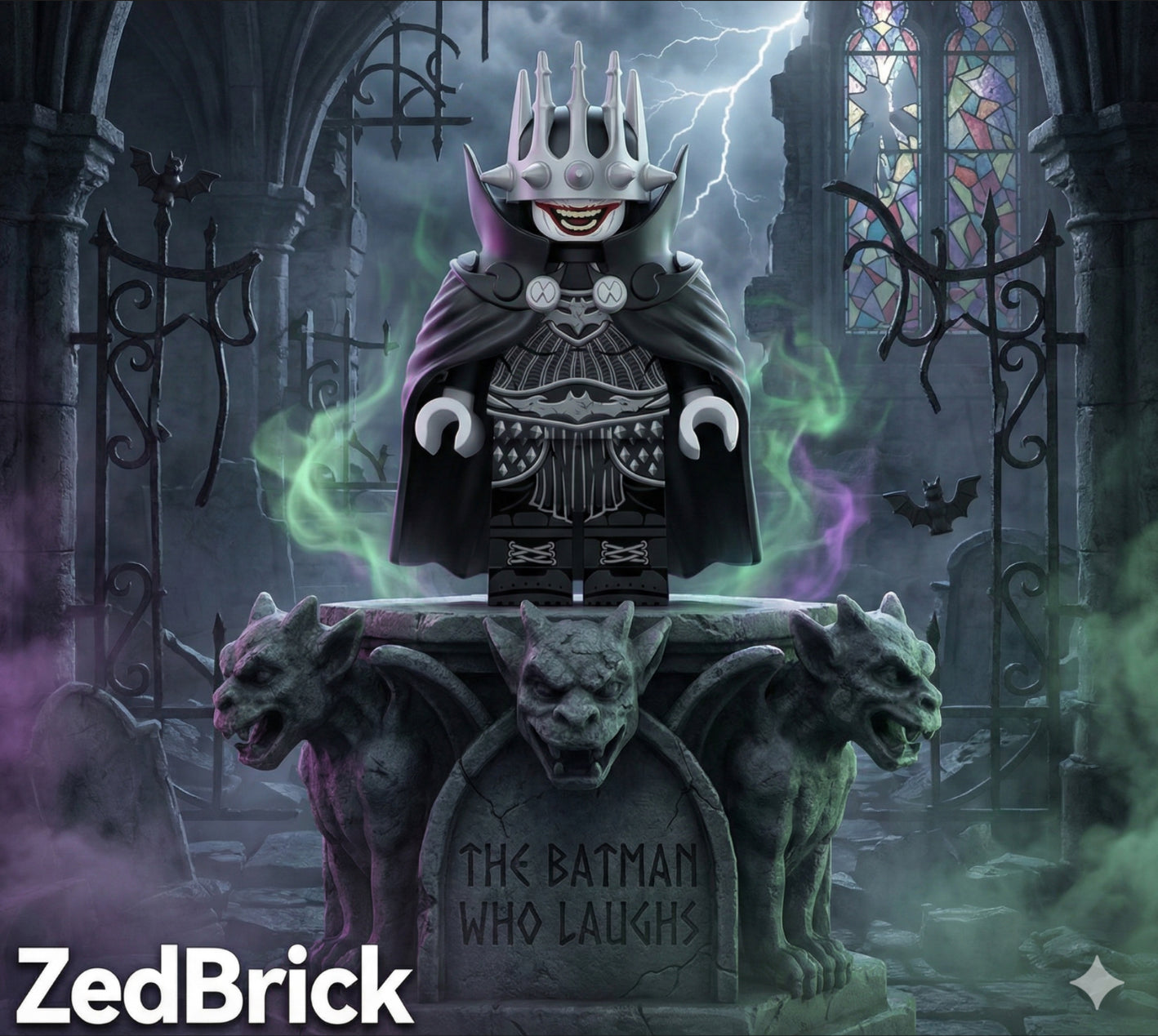 PREVENTE♥️♥️MINIFIGURE DC UNIVERS: ♥️♥️♥️THE BATMAN WHO LAUGHS (version black) custom Disponibilité Minifigures fin janvier 2026