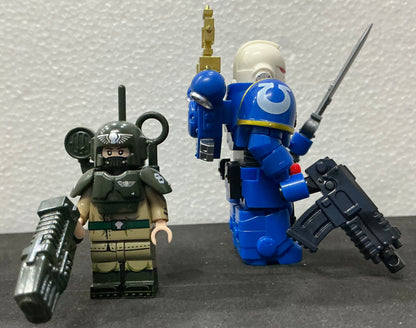 MINIFIGURE WARHAMMER 40K UNIVERS: Ultramarines Space Marines Astartes (8,2cm)custom