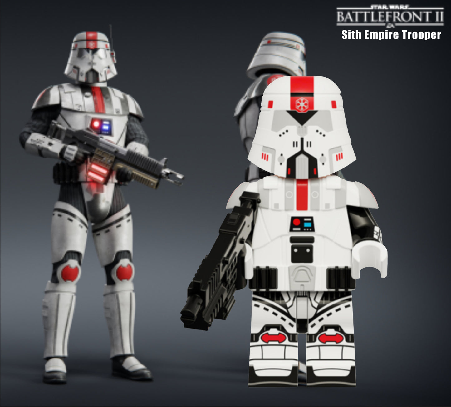 ❤️❤️❤️MINIFIGURE STAR WARS UNIVERS: IMPÉRIAL STORMTROOPER "BATTLEFRONT II" ❤️❤️❤️custom