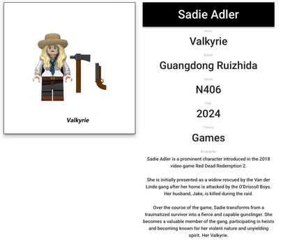 ⭐️⭐️⭐️MINIFIGURE RED DEAD REDEMPTION UNIVERS: Sadie Adler custom