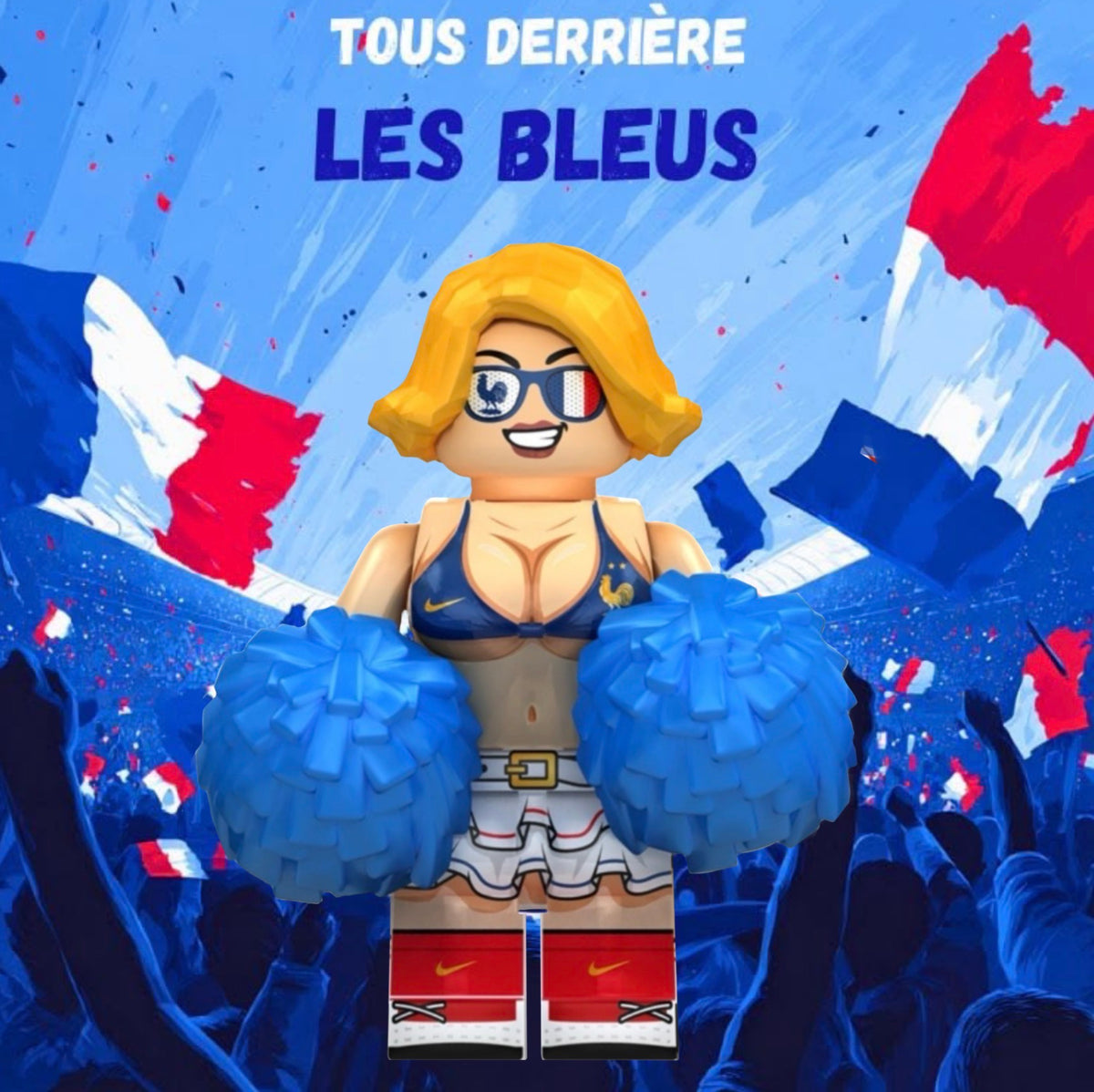 PRÉVENTE MINIFIGURE FOOTBALL UNIVERS: FRENCH FOOTBALL SUPPORTER custom Disponibilité fin septembre 2026