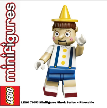 PREVENTE LEGO MINIFIGURE SÉRIES SHREK : PINOCCHIO "Socle+Fascicule inclus " Disponibilité fin septembre 2026