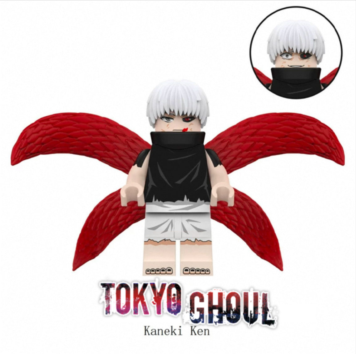 - ⭐️⭐️⭐️MINIFIGURE TOKYO GHOUL UNIVERS: KANEKI KEN  ⭐️⭐️⭐️custom