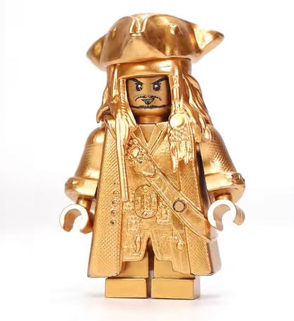SUPERBE⭐️⭐️⭐️MINIFIGURE DISNEY UNIVERS EDITION LIMITÉE : JACK SPARROW GOLD ⭐️⭐️⭐️custom