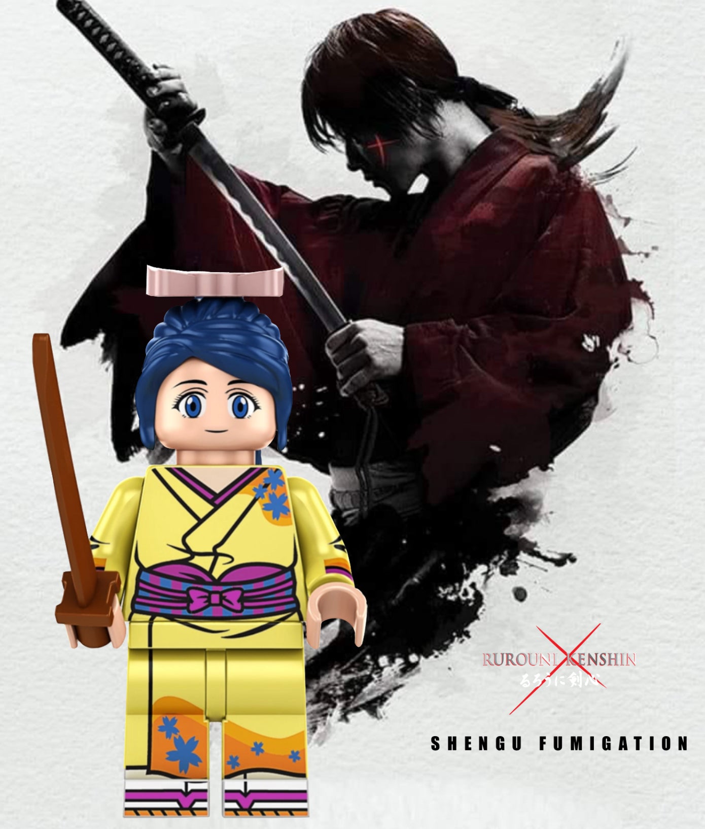 MINIFIGURE RUROUNI KENSHIN UNIVERS: Shengu Fumigation custom