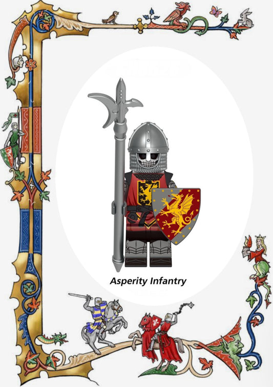 ♥️MINIFIGURE MÉDIÉVALE UNIVERS: ASPERITY INFANTRY ♥️♥️ Custom