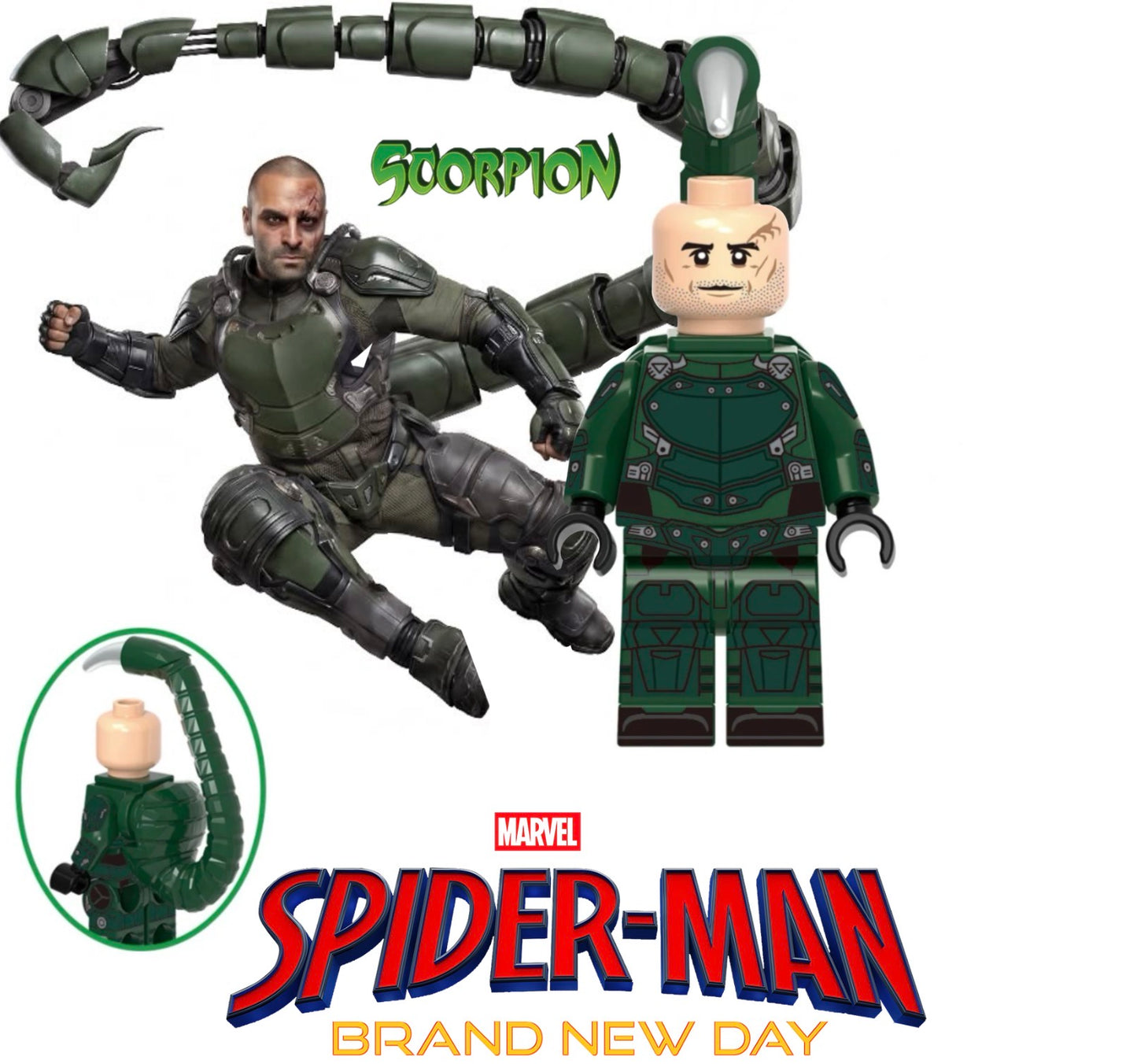 PREVENTE MINIFIGURE MARVEL UNIVERS: SPIDER-MAN BRAND NEW DAY SCORPION Custom Disponibilité mi-septembre 2026