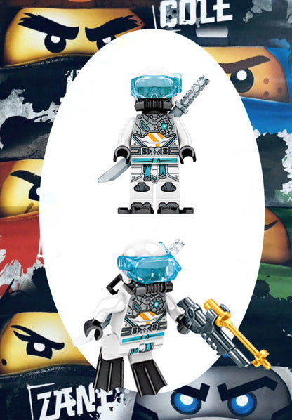 MINIFIGURE NINJAGO UNIVERS:  SCUBA ZANE CUSTOM