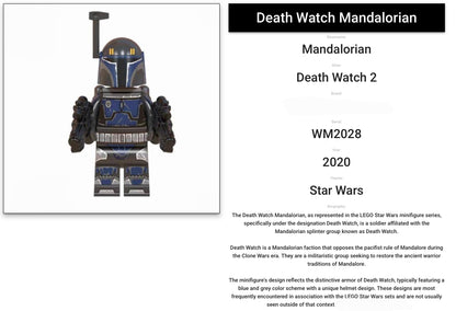 DIFFICILE À TROUVER MINIFIGURE STAR WARS UNIVERS DE 2020: DEATH WATCH 2 custom "DERNIERE PIECE"