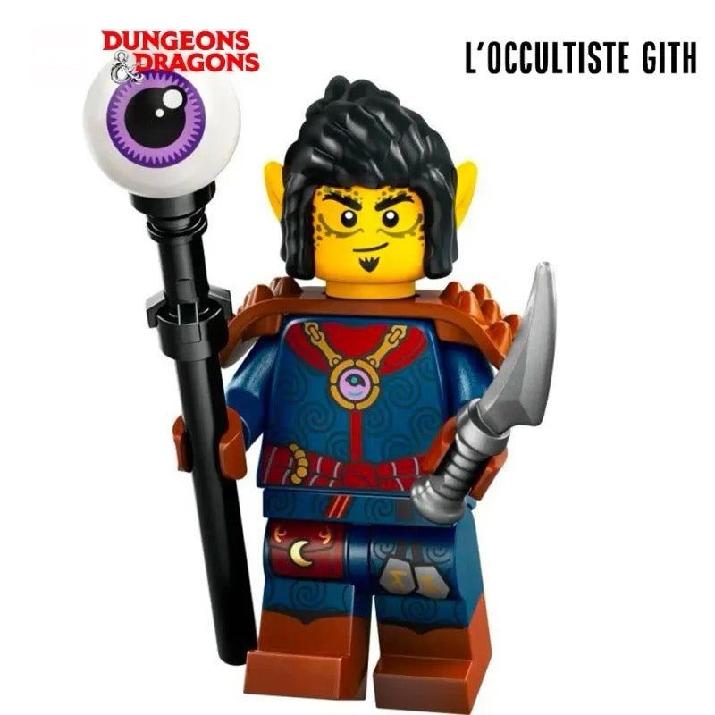 MINIFIGURE SÉRIES DONJONS ET DRAGONS: L'OCCULTISTE GITH "Socle+Fascicule inclus "