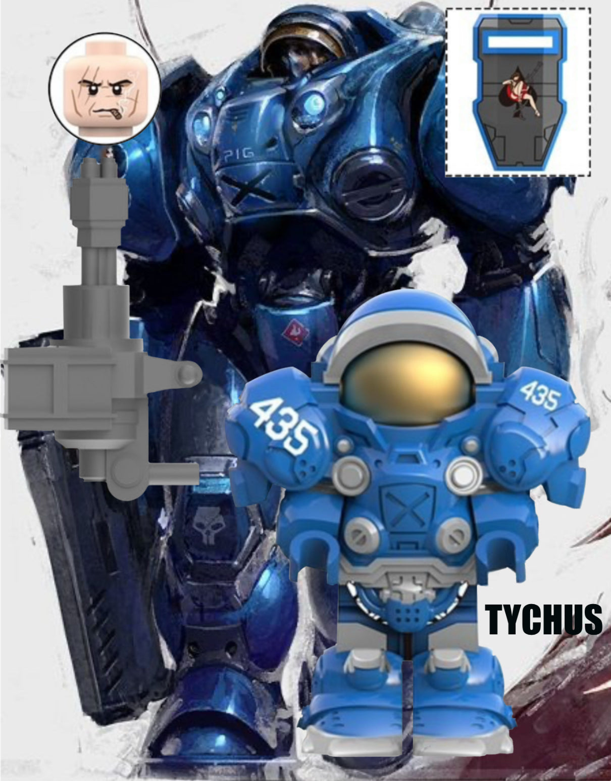 PREVENTE MINIFIGURE STARCRAFT UNIVERS: TYCHUS custom Disponibilité fin février 2025