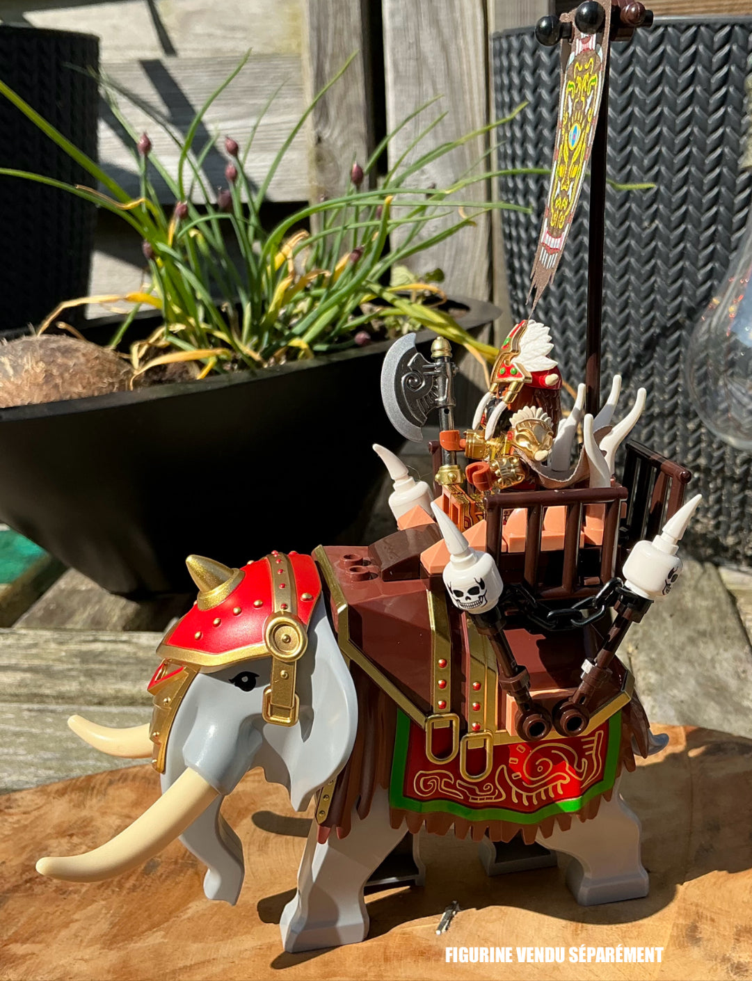 ♥️♥️♥️TOP ZEDBRICK 2025 ♥️♥️♥️BIG MINIFIGURE "COURAGE DES TROIS ROYAUMES" UNIVERS: Southern Barbarian War Elephant ♥️♥️♥️custom