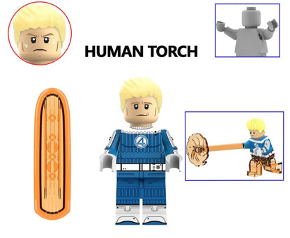 MINIFIGURE MARVEL UNIVERS: HUMAN TORCH  custom