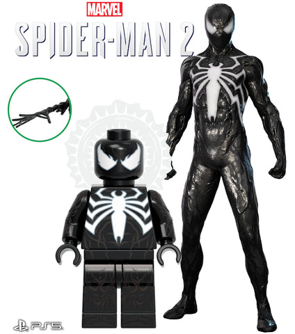 PREVENTE ♥️♥️♥️MINIFIGURE MARVEL UNIVERS : Spider-Man Symbiote Suit (Spiderman 2 game PS5)♥️♥️♥️custom dispo fin fevrier 2024