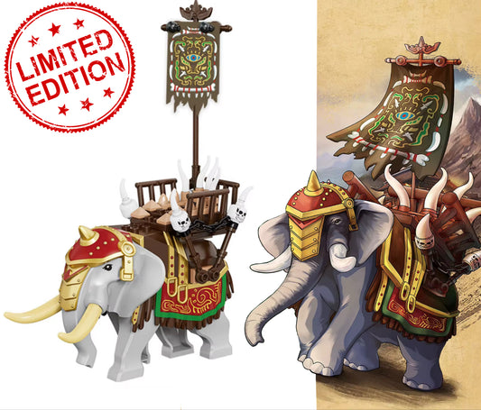 PREVENTE ♥️♥️♥️TOP ZEDBRICK 2025 ♥️♥️♥️BIG MINIFIGURE "COURAGE DES TROIS ROYAUMES" UNIVERS: Southern Barbarian War Elephant ♥️♥️♥️custom Disponibilité fin mai 2025