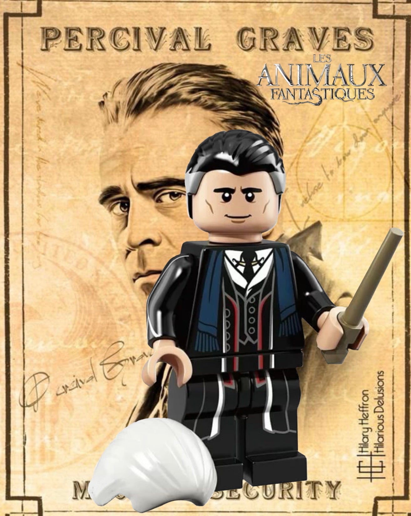 MINIFIGURE HARRY POTTER/ FANTASTIC BEASTS UNIVERS: PERCIVAL GRAVES custom