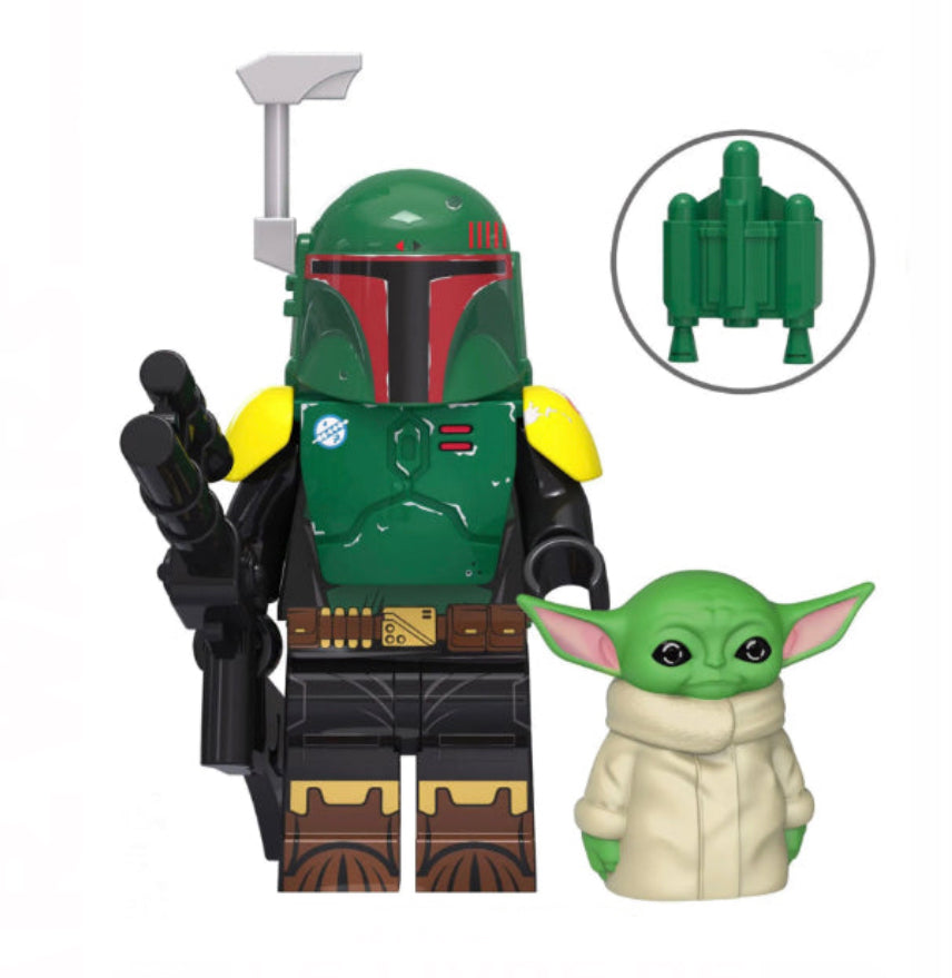 MINIFIGURE BOBA FETT + DROID custom