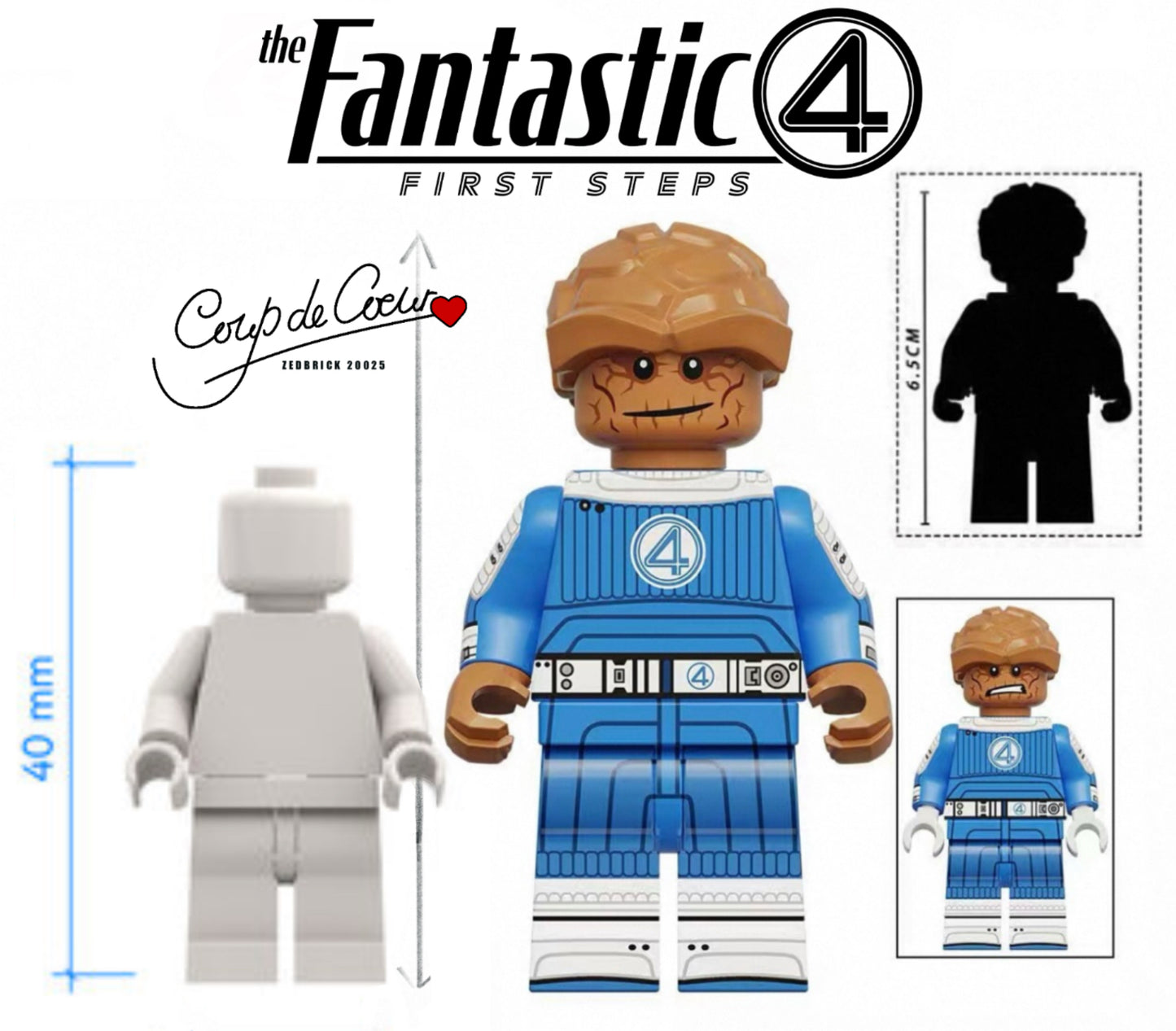 PREVENTE ♥️♥️♥️MINIFIGURE MARVEL UNIVERS: THING FANTASTIC FOUR ♥️♥️♥️custom Disponibilité fin octobre 2025