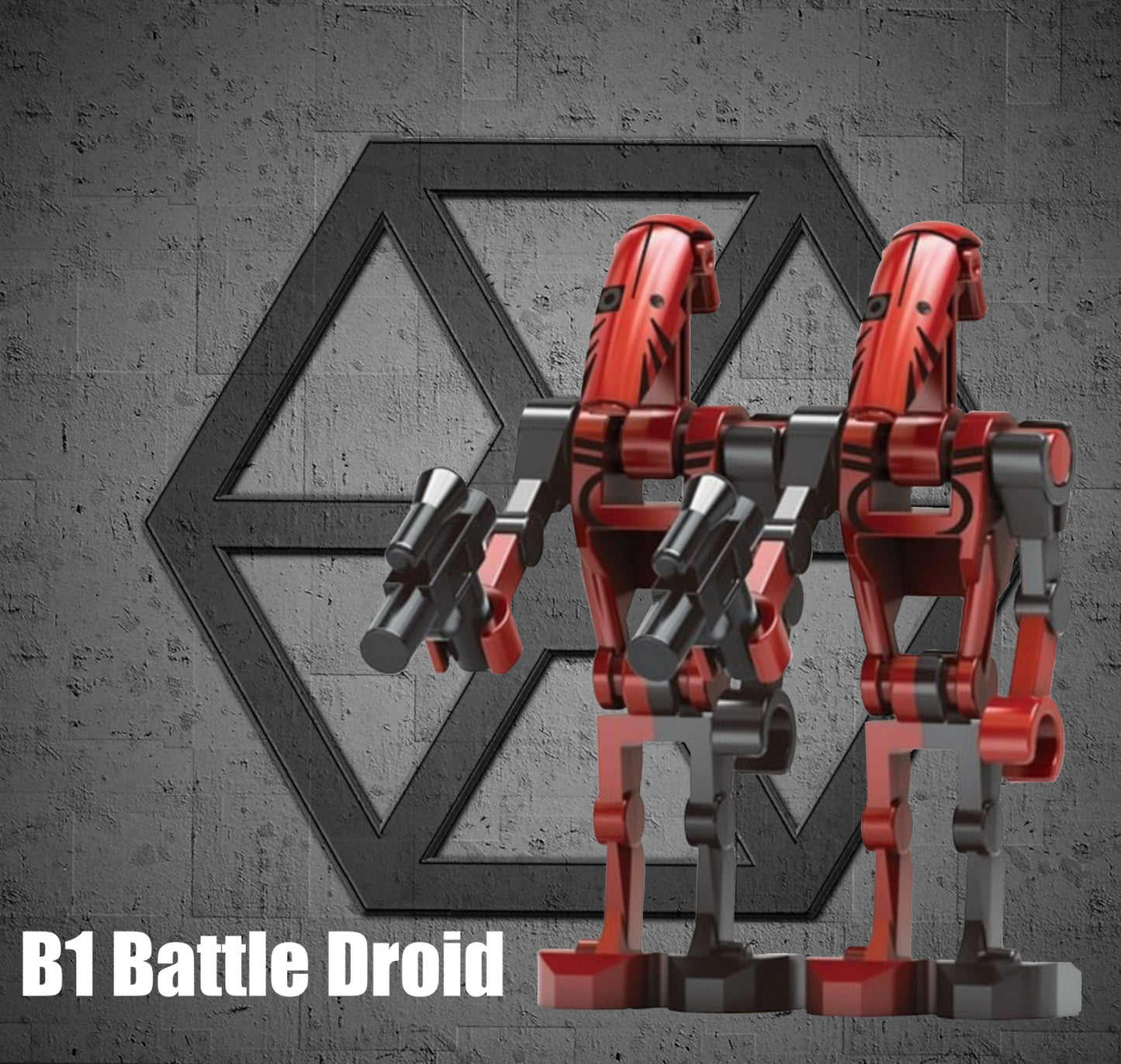 PREVENTE MINIFIGURE STAR WARS UNIVERS: 2 B1-BATTLE DROID custom Disponibilité fin février 2025