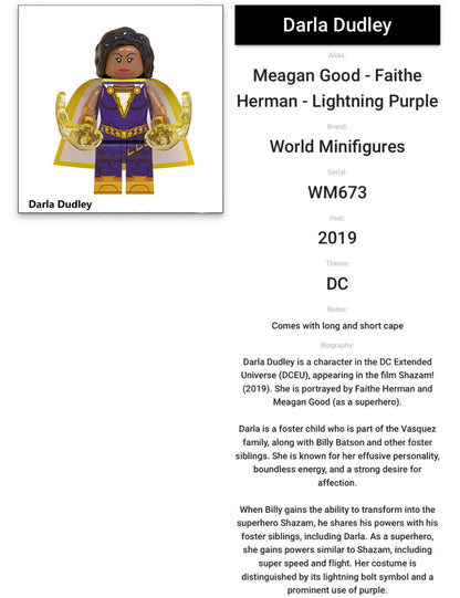 MINIFIGURE DC UNIVERS SHAZAM de 2019 : PEDRO PENA Custom (Dernière pièce)